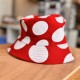 Bucket Kids Hat red polka dots 