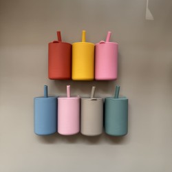 Training Silicone Cup with straw and lid  Training Silicone Cup with straw and lid