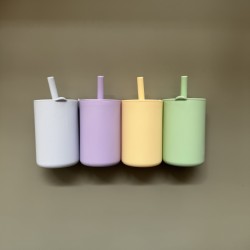 Training Silicone Cup with straw and lid  Training Silicone Cup with straw and lid