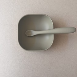  Silicone Bowl  “TINY”  with Spoon sage