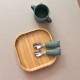 Toddler Bundle Bamboo Set Plate + Training Cup + Fork +Spoon Green Toddler Bundle Bamboo Set Plate + Training Cup + Fork +Spoon Green
