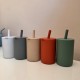 Training Silicone Cup with straw and lid Training Silicone Cup with straw and lid
