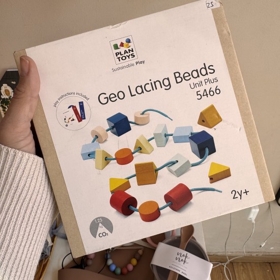 PlanToys Geo Lacing Beads - Unit Link 2 years 