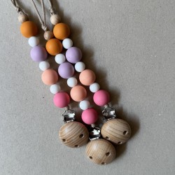 Pacifier Clip Balloons Orange