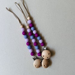 Pacifier Clip Groovy  lilac/magenta