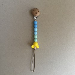 Pacifier Clip Mickey Yellow
