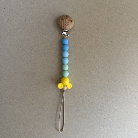 Pacifier Clip Mickey Yellow