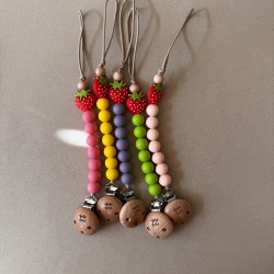 Pacifier Clip PLAY WITH STAWBERRIES Watermelon Strawberry 