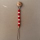 Pacifier Clip Groovy red/pink Pacifier Clip Groovy red/pink