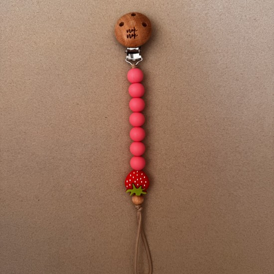 Pacifier Clip PLAY WITH STAWBERRIES Watermelon Strawberry 
