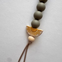 Pacifier Clip Sunrise Sun Sage  Pacifier Clip Sunrise Sun Sage