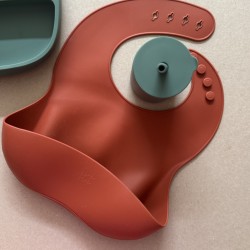 Giftbox  Baby Feeding Set 6-12 months green/brick/curry 