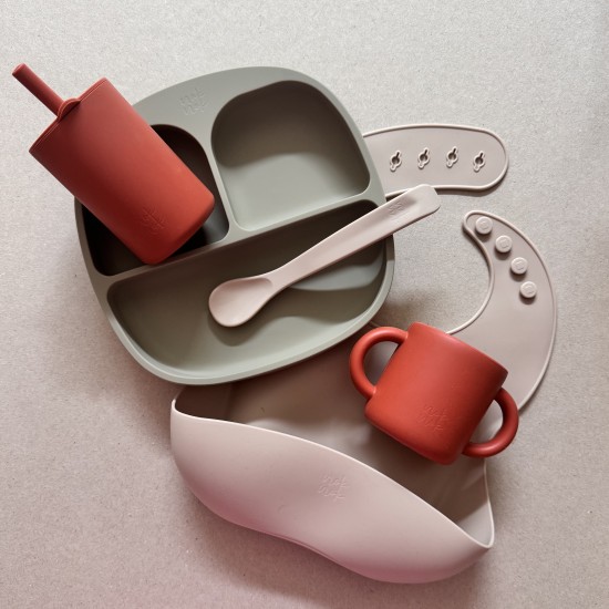 Bundle Baby Feeding Set 6-12 months sage-sand-brick Bundle Baby Feeding Set 6-12 months sage-sand-brick