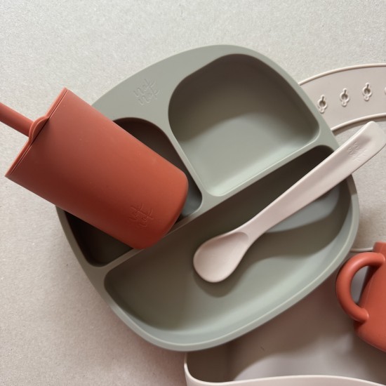 Bundle Baby Feeding Set 6-12 months sage-sand-brick Bundle Baby Feeding Set 6-12 months sage-sand-brick