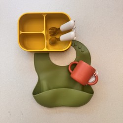 Giftbox Toddler Feeding Set 12= months olive/curry Giftbox Toddler Feeding Set 12= months olive/curry
