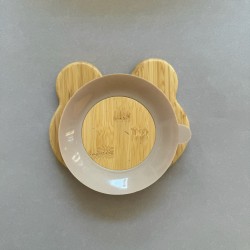 Eco-friendly  Bamboo Suction Plate Cat