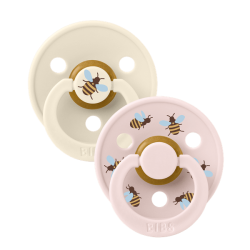 BIBS STUDIO COLOR Pacifier 2PACK No1 - BUMBLEBEE/IVORY MIX