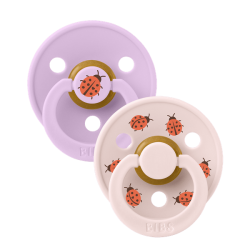 BIBS STUDIO COLOR Pacifier 2PACK No1 - LADYBUG/VIOLET MIX