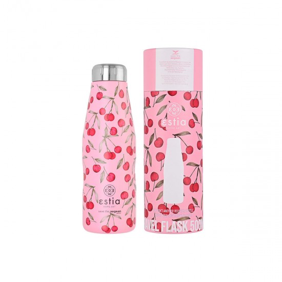Estia Thermos Travel Flask Save The Aegean Cherries 0.5lt Estia Thermos Travel Flask Save The Aegean Cherries 0.5lt