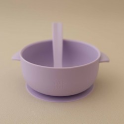 Set Silicone Bowl with spoon Nino Lilac Set Silicone Bowl with spoon Nino Lilac