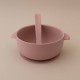 Set Silicone Bowl with spoon Nino Light pink 