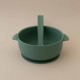 Silicone Bowl with lid Nino Forest Green