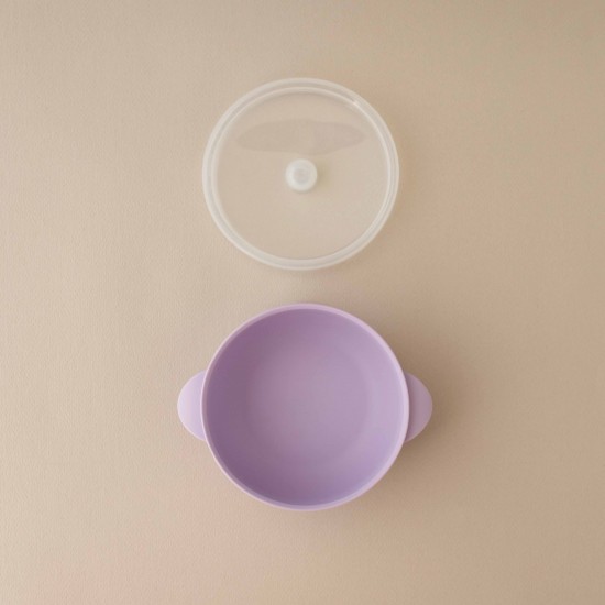 Set Silicone Bowl with spoon Nino Lilac
