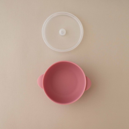 Set Silicone Bowl with spoon Nino Watermelon pink