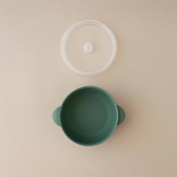 Silicone Bowl with lid Nino Forest Green Silicone Bowl with lid Nino Forest Green