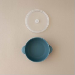 Set Silicone Bowl with spoon Nino Smoke blue Set Silicone Bowl with spoon Nino Smoke blue
