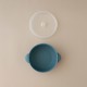 Silicone Bowl with lid Nino Smoke Blue