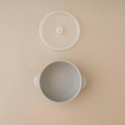 Set Silicone Bowl with spoon Nino Ice grey Set Silicone Bowl with spoon Nino Ice grey
