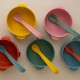 Set Silicone Bowl with spoon Nino Brick 6m+