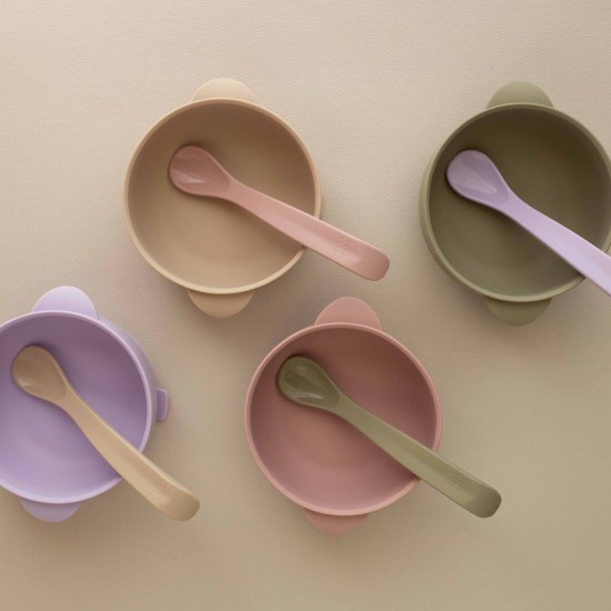 Set Silicone Bowl with spoon Nino Sage