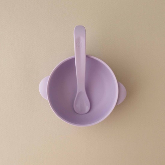 Set Silicone Bowl with spoon Nino Lilac