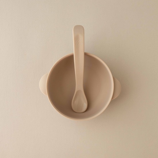 Set Silicone Bowl with spoon Nino Sand Set Silicone Bowl with spoon Nino Sand