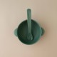 Silicone Bowl with lid Nino Forest Green