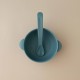 Set Silicone Bowl with spoon Nino Smoke blue