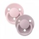 BIBS DeLux Silicone Pacifier 2 Pack Blossom-Dusty Pink One size 