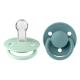 BIBS DeLux Silicone Pacifier 2 Pack Mint Island Sea One size 