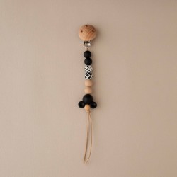 Pacifier Clip Mickey black on black Pacifier Clip Mickey black on black