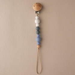 Pacifier Clip Poppy Smoke blue Pacifier Clip Poppy Smoke blue