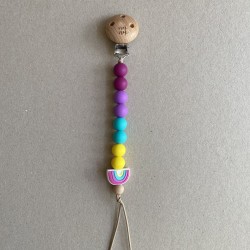 Pacifier Clip Rainbow purple Pacifier Clip Rainbow purple