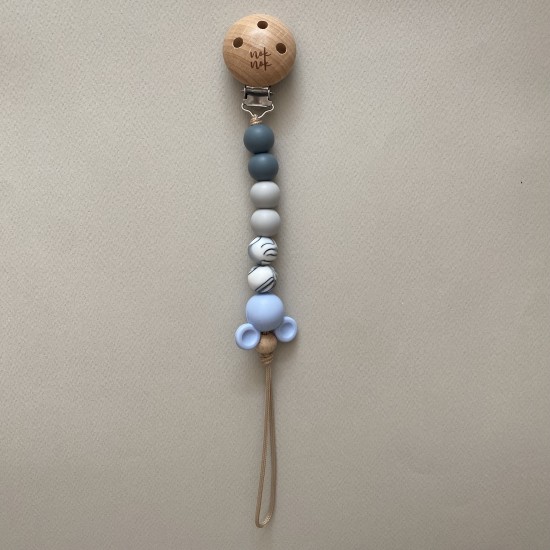 Pacifier Clip Mickey iron baby blue