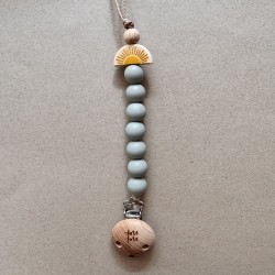Pacifier Clip Sunrise Sun Grey