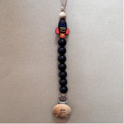 Pacifier Clip Rocket black