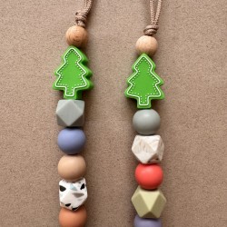 Pacifier Clip Rocking Around the Xmas Tree Pacifier Clip Rocking Around the Xmas Tree