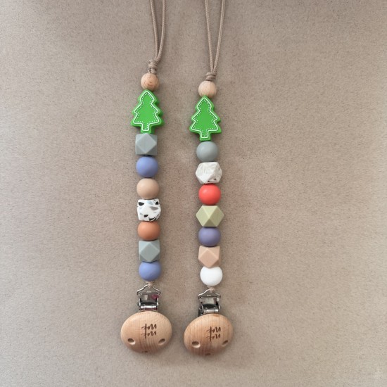 Pacifier Clip Rocking Around the Xmas Tree Pacifier Clip Rocking Around the Xmas Tree