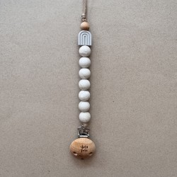 Pacifier Clip Rainbow Grey Pacifier Clip Rainbow Grey