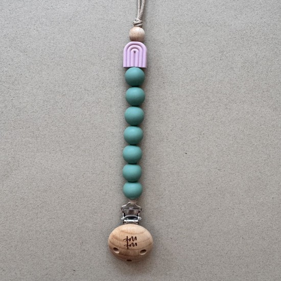 Pacifier Clip Rainbow Pine Green Pacifier Clip Rainbow Pine Green